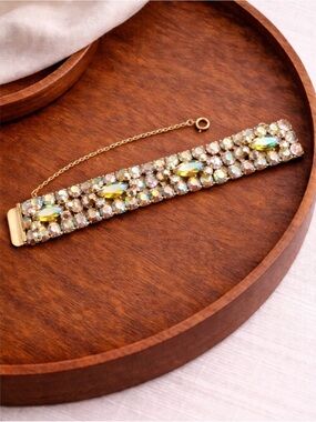 Vintage Aurora Borealis Rhinestone Bracelet